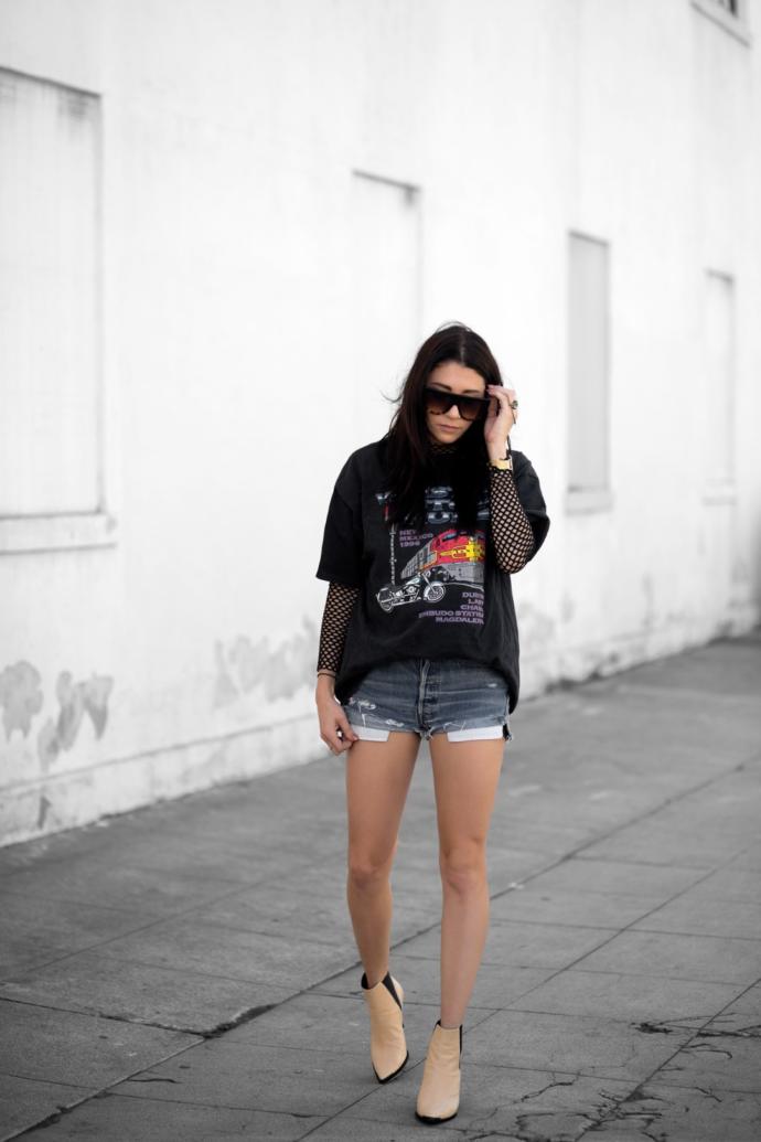 Do you like the fishnet top under a graphic tee style?