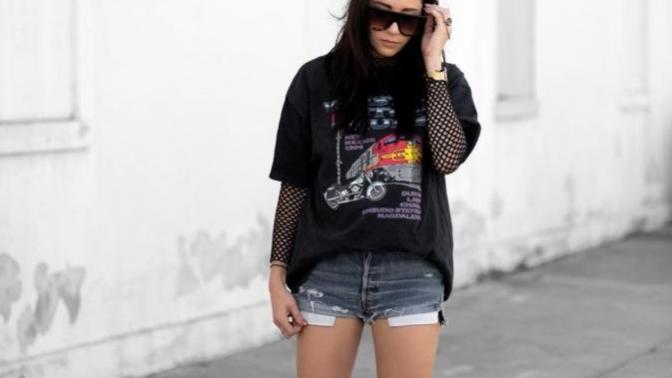 Do you like the fishnet top under a graphic tee style?