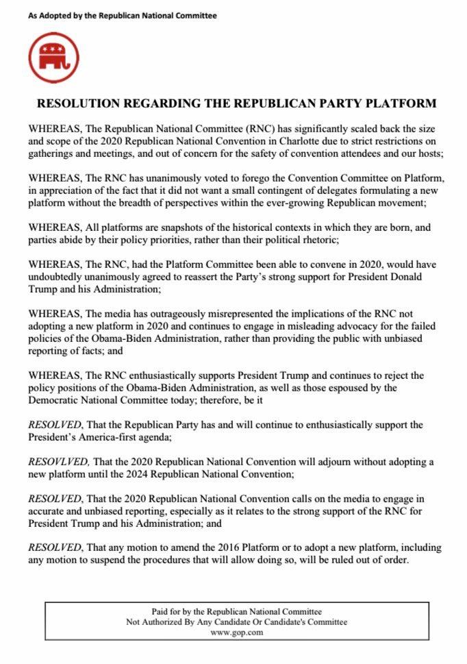 the 2020 republican party platform.