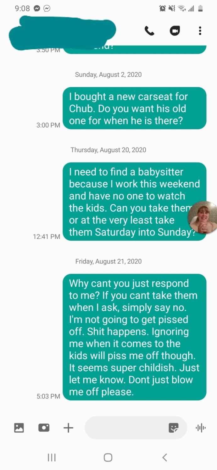My 3 childrens father changed his number after I sent him this message?