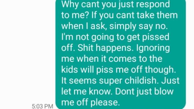 My 3 children's father changed his number after I sent him this message?