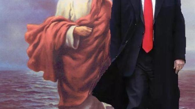 Does she think that there will be a section in the Bible for Trump? Did this man turn water into wine? did this man walk on water?