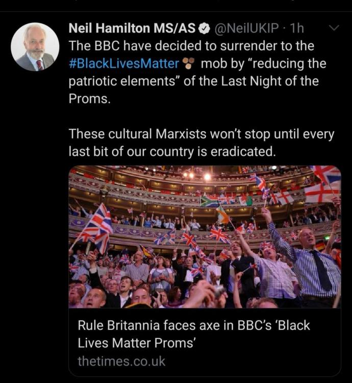 Thoughts on the BBC censoring national British songs & comparing Patriotic Brits to Nazis?