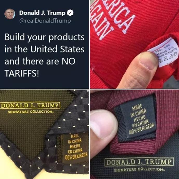 Why are all of Trumps hats and merchandise made in China, not in America?