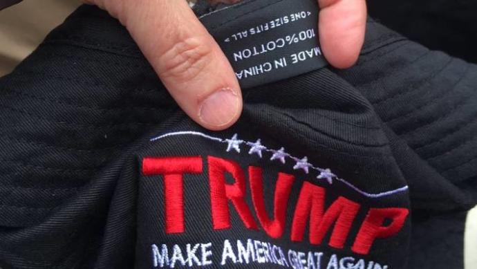Why are all of Trumps hats and merchandise made in China, not in America?
