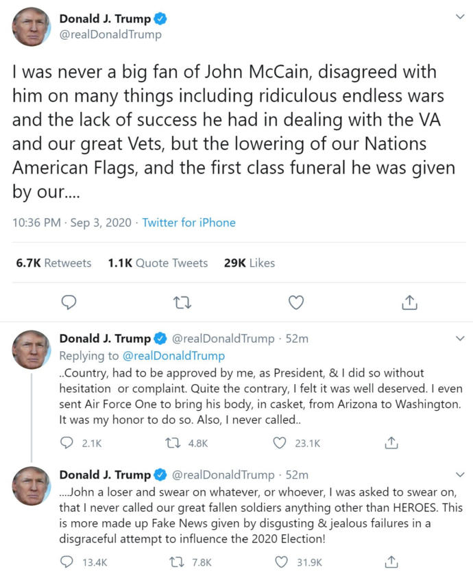 Trump says soldiers who die in war losers and suckers?