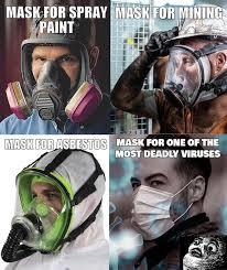 Do you agree with this image regarding the questionable effectiveness of facemasks against COVID-19?