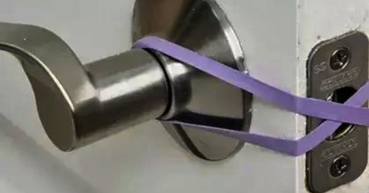 Have you ever put rubber bands on your door knobs and do you think it