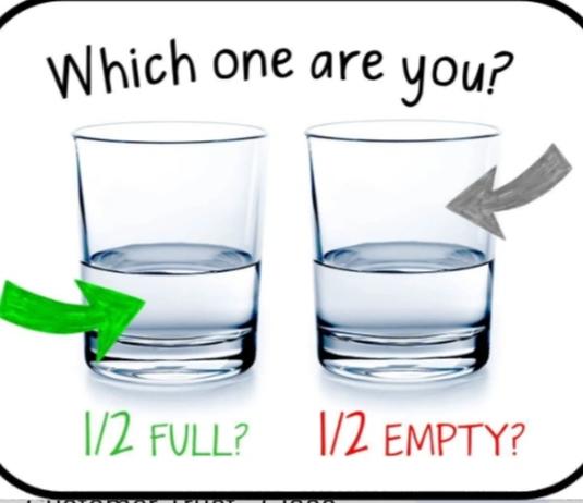 Are You: The Glass Is Half Empty Or The Glass Is Half Full Type?