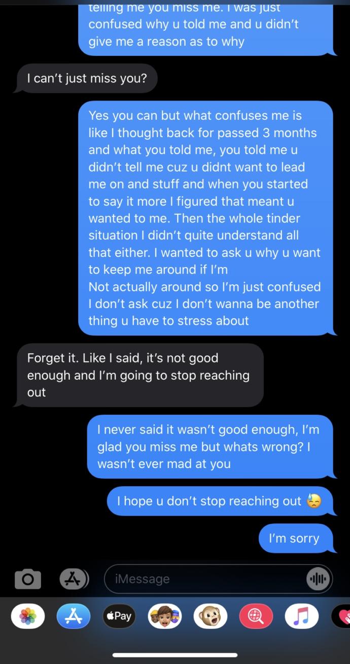 Is she done with me?