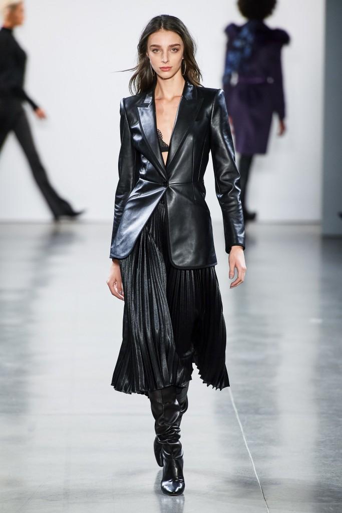 Which modern leather outfit looks the most interesting?