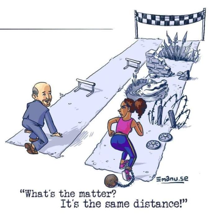 Do you agree with this drawing of white privilege?
