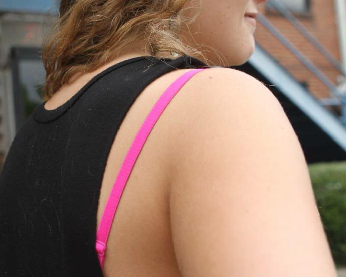 Are bra straps or backs showing in outfits trendy or tacky?