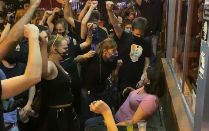 BLM harass diners; demand they show solidarity for their cause by raising their fists for black power. Thoughts?
