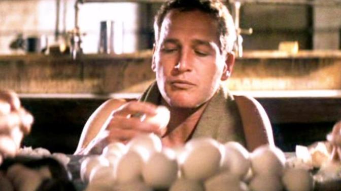 Were you aware that the scene in the 1967 movie 'Cool Hand Luke' where Paul Newman was suspected of eating 50 eggs was fake and staged?