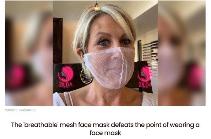 Have you seen anyone wearing a mesh mask?