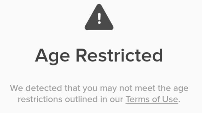 I can't use my tinder, because they think I'm underage?