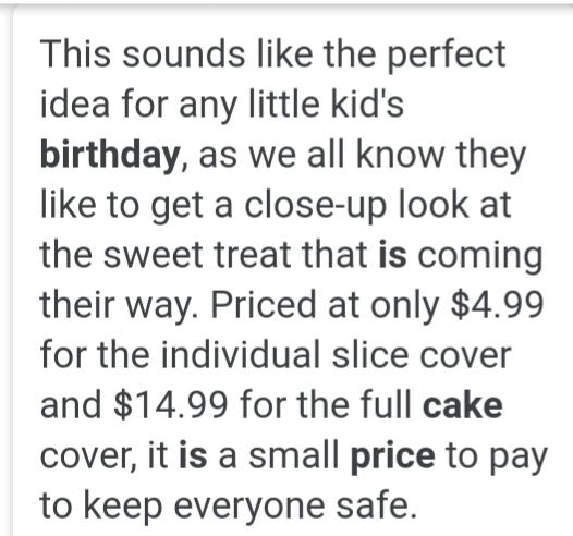 Have You Heard Of The Birthday Cake Shields? Do You Think Thats Really Necessary Or Just Another Way To Cash In On This Pandemic?