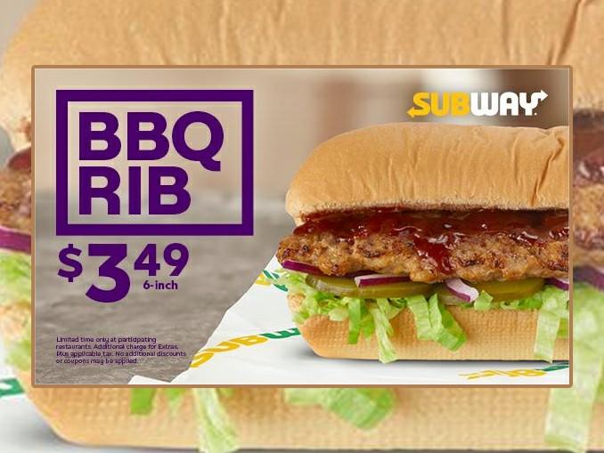 Have you ever heard of the bbq rib sub from subway?