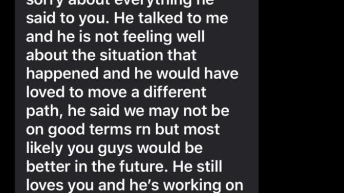 My ex boyfriends friend texted me this what does it mean?