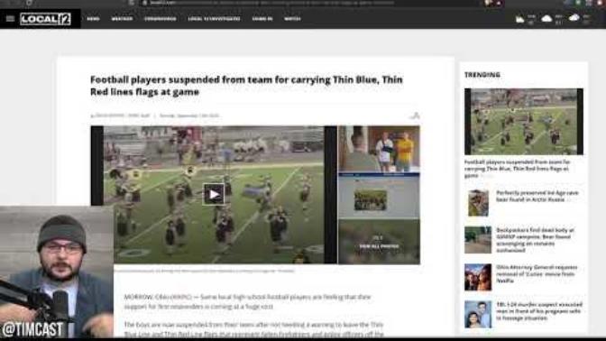 Thoughts on High School Football Players SUSPENDED from team. For Waving Flags Honoring Cops And Firemen at a game On 9/11?