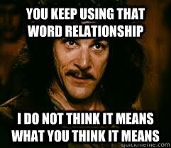 When is it time to use the word in a relationship with someone you have been previously dating?