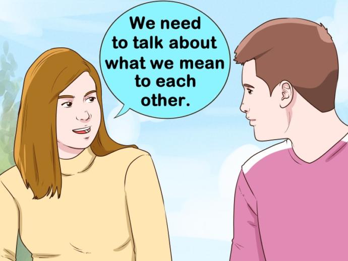 When is it time to use the word in a relationship with someone you have been previously dating?