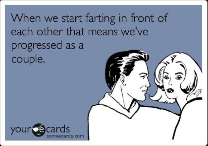 Is sharing the first fart with each other bigger than sharing your first kiss with each other in a relationship?
