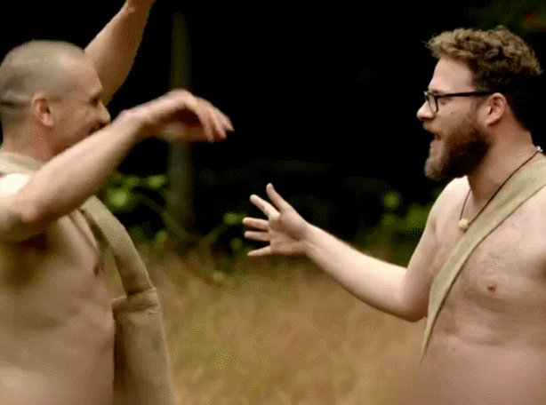CREDITS: Seth Rogan... BLURRED... Naked Dancing