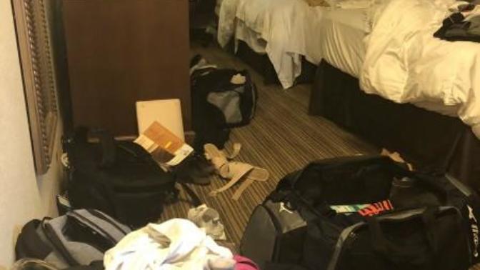 Do you have a messy hotel room when you are sharing one with your friends?