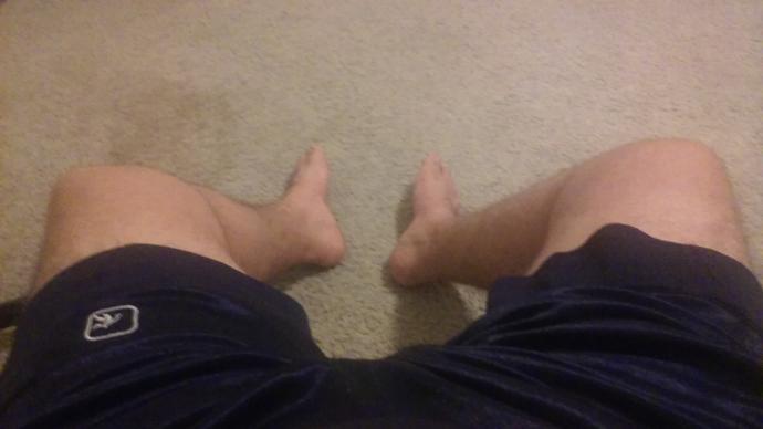Navy blue gym shorts