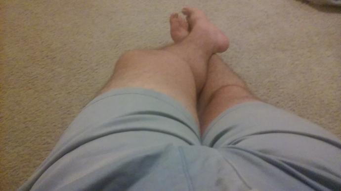 Light blue/gray shorts