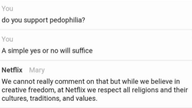 Cancel Netflix because of child abuse?