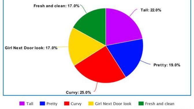 What percentages break down the traits of your ideal romantic partner?