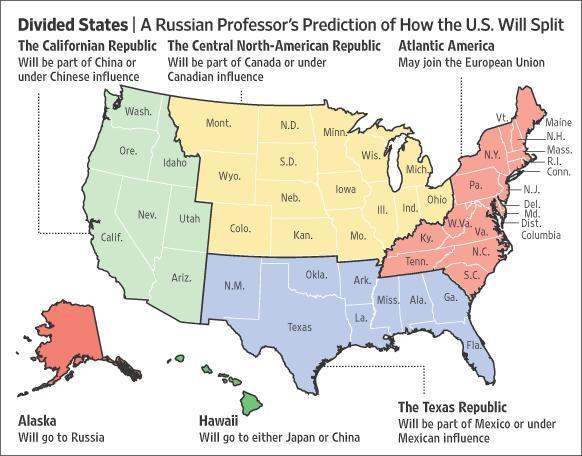 If Donald Trump is elected again do you think predominantly Democrat states will want to split from the Union?