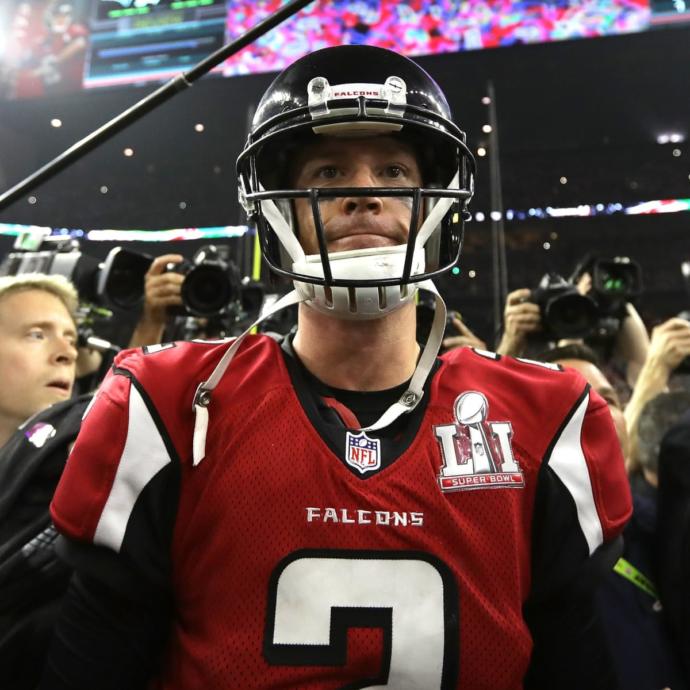 Which quarterback had the bigger choke during Super Bowl experiences: Jim Kelly or Matt Ryan?