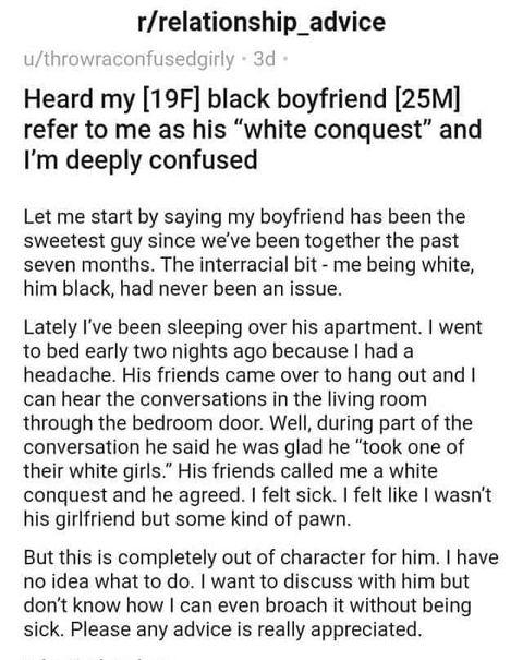 Why do I usually only get hit on my black guys but not much white guys ( I’m European )?