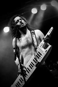 Christopher Bowes of Alestorm playing his Roland AX-7