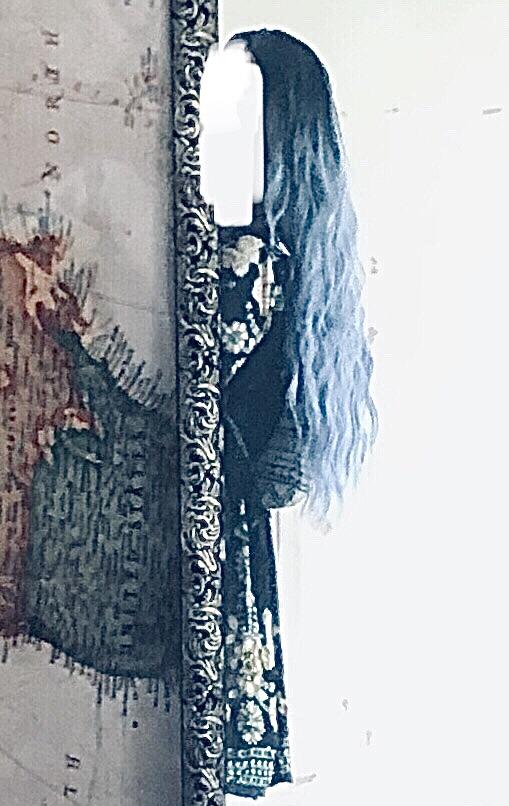 IYO ~ Taking in an average of all pics ~ Would you guess this hair color is more blue or more grey, overall?