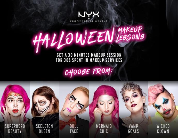 Which NYX Halloween inspired makeup face is the most interesting?