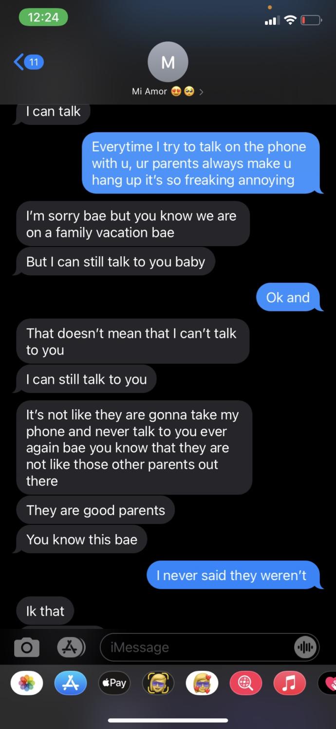 If you are on vacation with your family, would you still text and call your girlfriend/boyfriend?