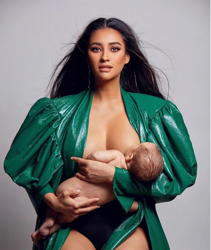 Shay Mitchell Breastfeeding Glam Photo Credits: Glamour Magazine