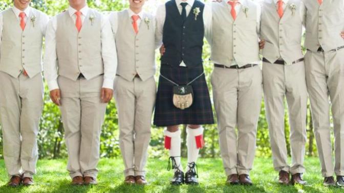 My Fiancé Wants to Wear a Kilt to Our Wedding but I will feel weird seeing him wearing one for the first time on our wedding day. Should I say something?
