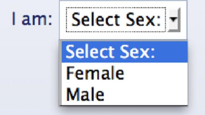What gender options should be on forms?