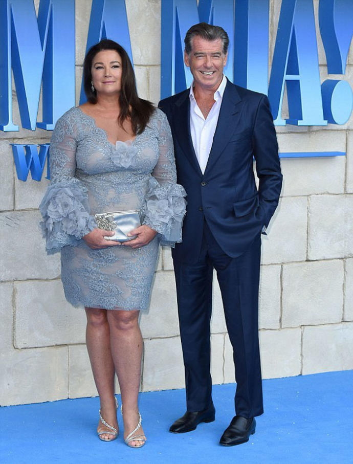 Pierce Brosnan, Mr. James Bond, his wife is overweight.