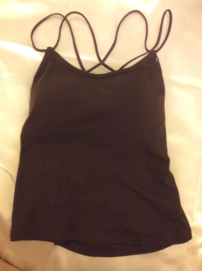 Tank top with a kinda open back with strings