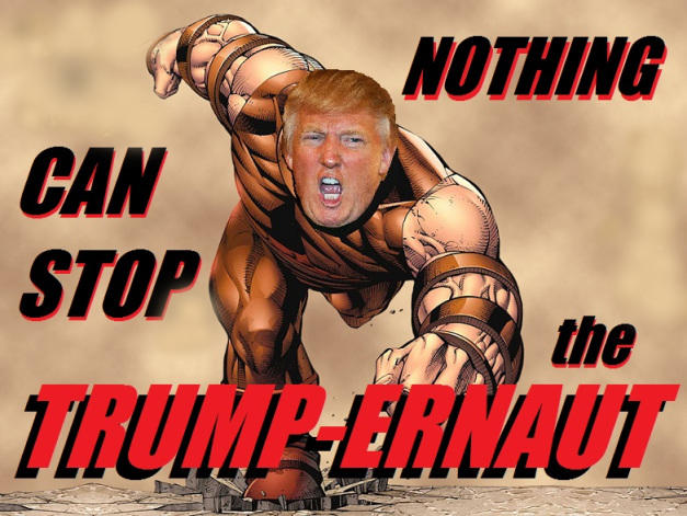 Trump. After defeating Covid, hillary, China, Biden, Obama, Mexico, ISIS, Antifa, Muller, CNN, Pohochas, BLM can the Trump Juggernaut be stopped?