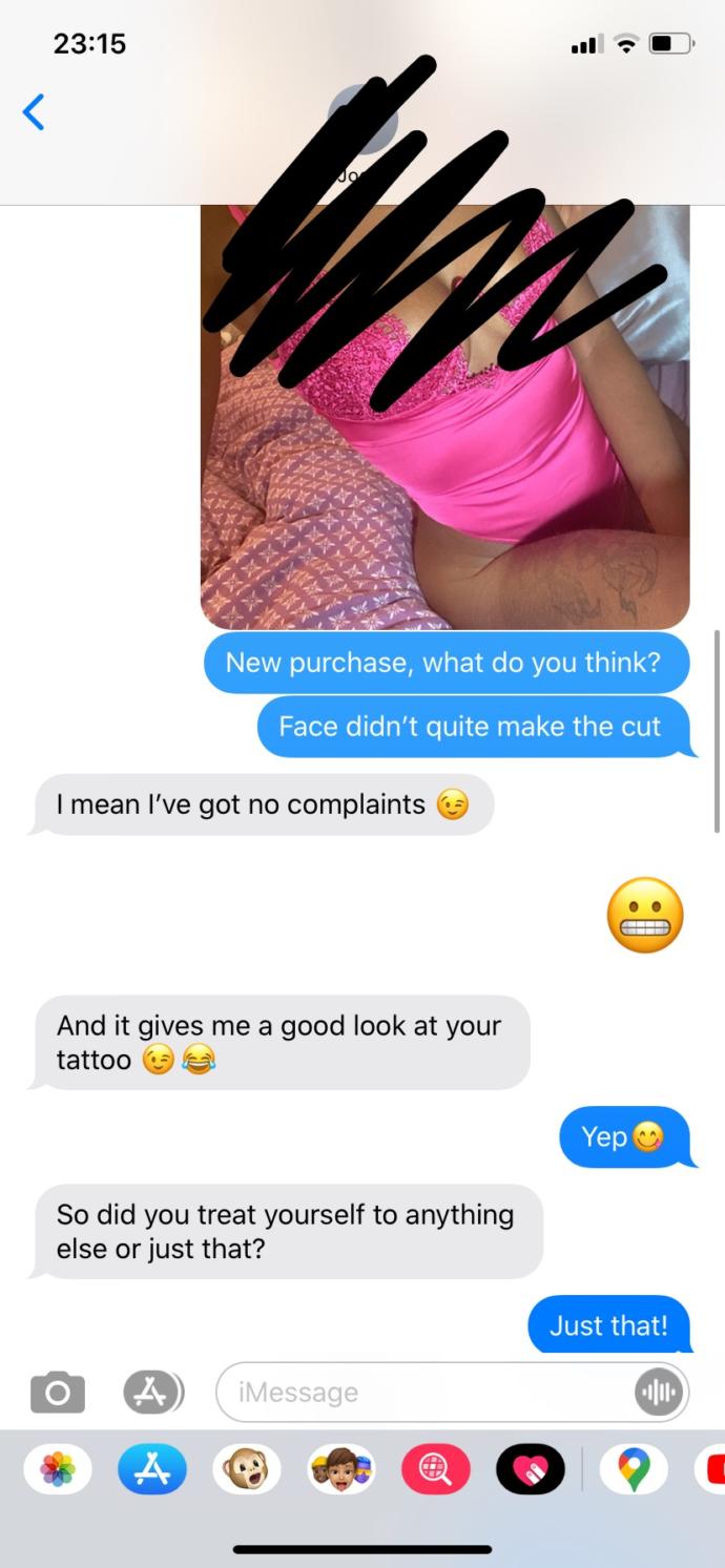 I sent him a lingerie pic and he responded with this? why didn’t he get excited?