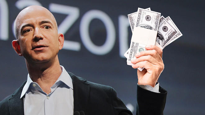 Bezos seen asking "Who dropped this garbage?"