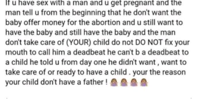 Do you think his facebook post is about me or his new girlfriend (drama filled)?